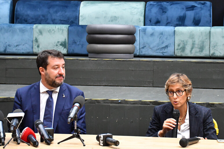 Matteo Salvini e Giulia Bongiorno (Foto d 'archivio) - RIPRODUZIONE RISERVATA