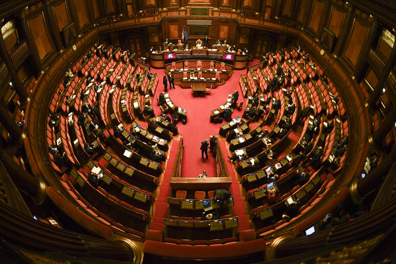 Panoramica dell 	'Aula del Senato in una foto di archivio - RIPRODUZIONE RISERVATA