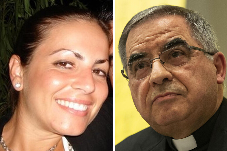 Cecilia Marogna e l 'ex cardinale Angelo Becciu - RIPRODUZIONE RISERVATA