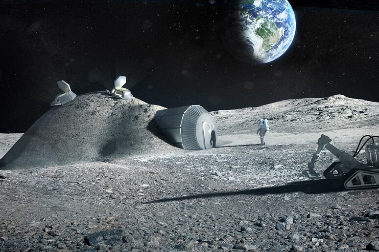 Allo studio nuove stampanti 3D per le future missioni sulla Luna (fonte: ESA/Foster+Partners) - RIPRODUZIONE RISERVATA