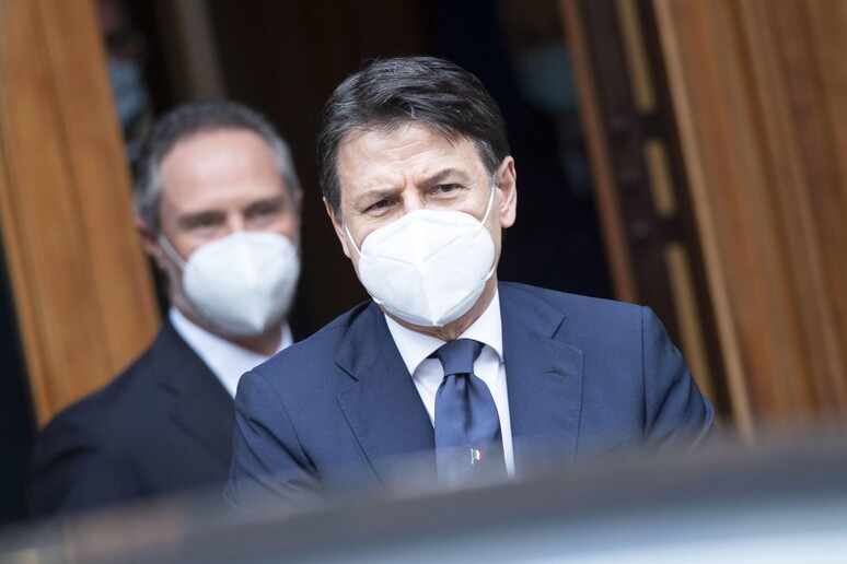 Italian Prime Minister Giuseppe Conte in Milan © ANSA/EPA