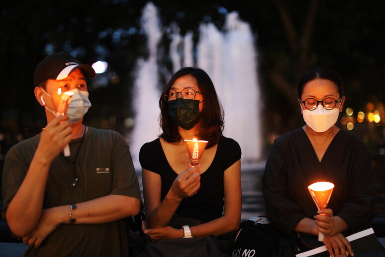 Attivisti al Victoria Park, Hong Kong - RIPRODUZIONE RISERVATA