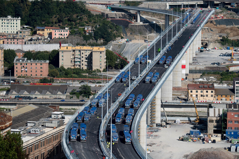 Il nuovo ponte di Genova - RIPRODUZIONE RISERVATA