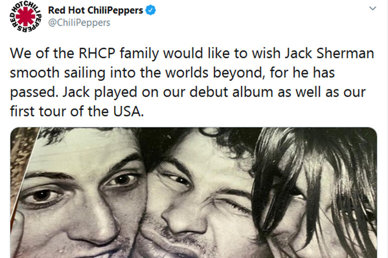 Morto  Jack Sherman, primo chitarrista dei Red Hot Chili Peppers - RIPRODUZIONE RISERVATA