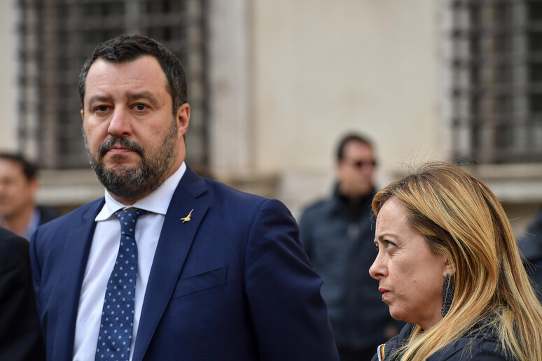 Matteo Salvini e Giorgia Meloni in una foto d 'archivio - RIPRODUZIONE RISERVATA