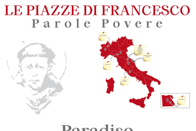 Locandina Le Piazze di Francesco - RIPRODUZIONE RISERVATA