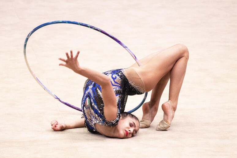 Sofia Raffaeli bronzo nel cerchio ai Mondiali di ginnastica ritmica © ANSA/AFP