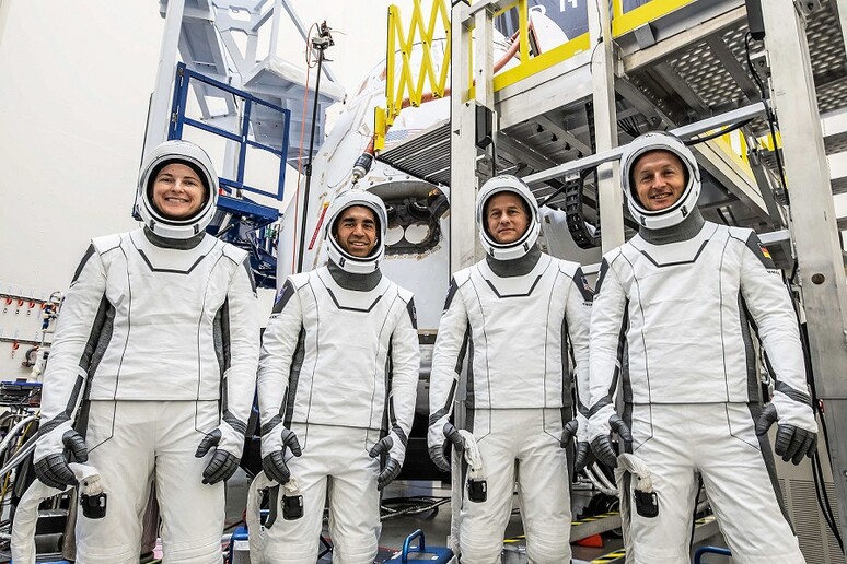 L’equipaggio della missione Crew-3 pronto al lancio verso la Stazione spaziale (fonte: SpaceX) - RIPRODUZIONE RISERVATA