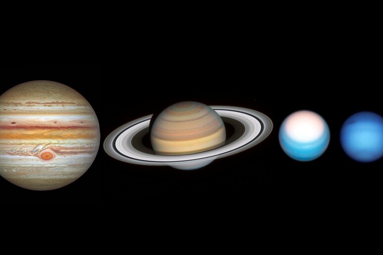 Da Hubble il Grand tour dei giganti del Sistema Solare (fonte: NASA, ESA, A. Simon (Goddard Space Flight Center), and M.H. Wong (University of California, Berkeley) and the OPAL team) - RIPRODUZIONE RISERVATA