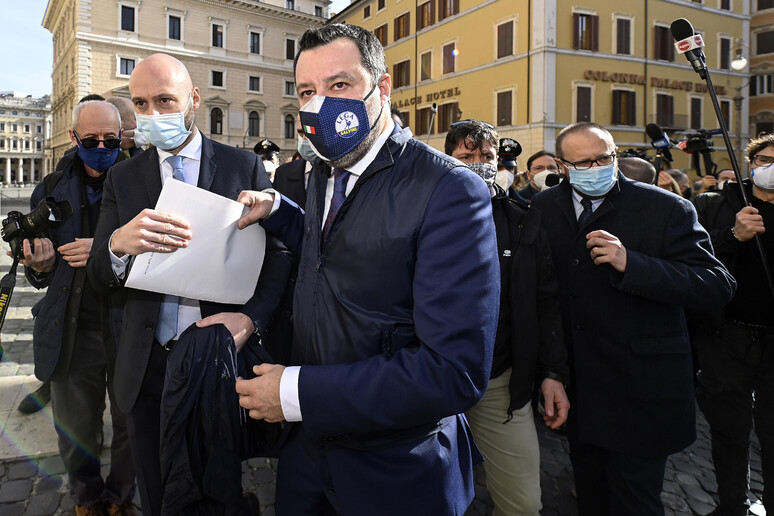 Matteo Salvini in un 'immagine d 'archivio - RIPRODUZIONE RISERVATA