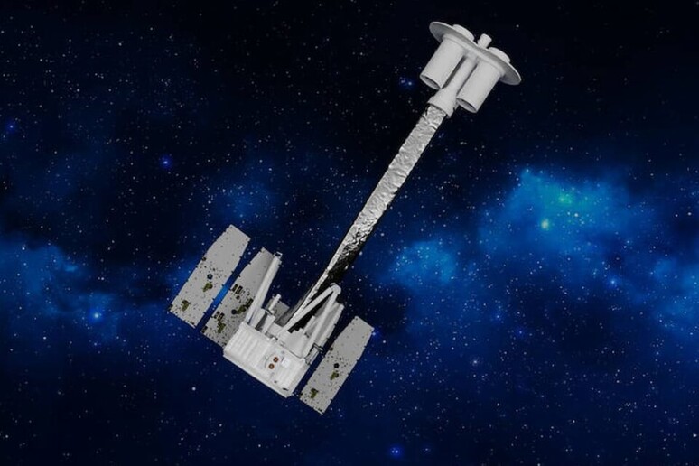 Rappresentazione artistica del telescopio spaziale Ixpe (fonte: Asi) - RIPRODUZIONE RISERVATA