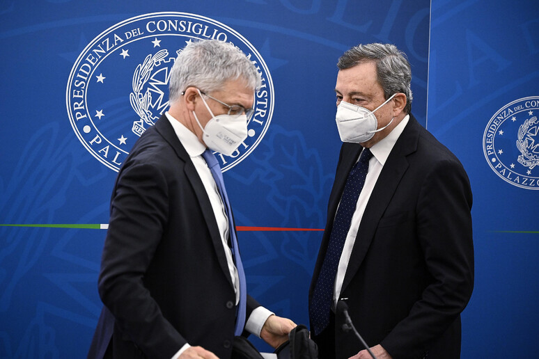 Mario Draghi e Daniele Franco - RIPRODUZIONE RISERVATA