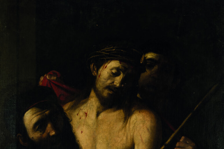 Il dipinto  'La Coronación de espinas ' attribuito al circolo di José de Ribera e che invece potrebbe essere di Caravaggio -     RIPRODUZIONE RISERVATA