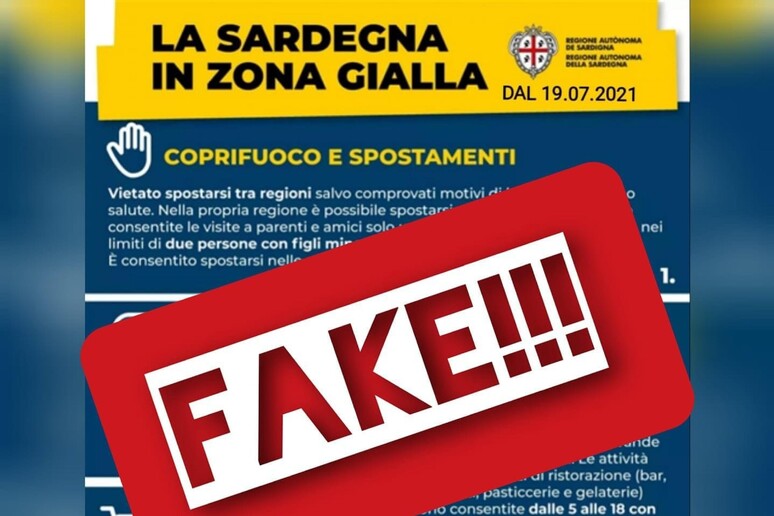 Manifesto-fake zona gialla - RIPRODUZIONE RISERVATA