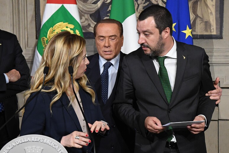 Salvini, Berlusconi e Meloni - RIPRODUZIONE RISERVATA