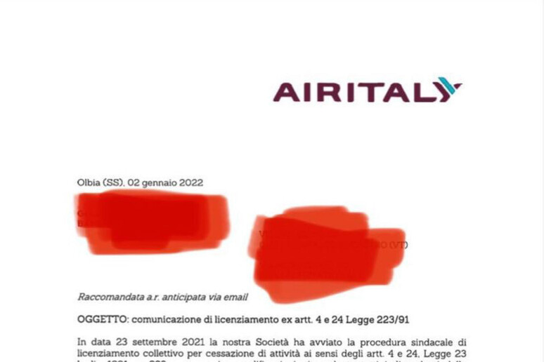 Air Italy: arrivano prime lettere di licenziamento - RIPRODUZIONE RISERVATA