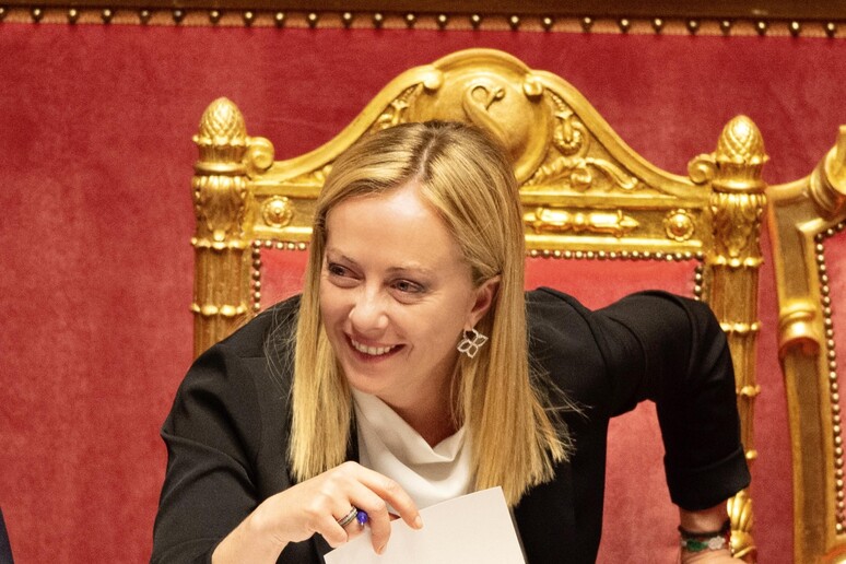 Giorgia Meloni in Senato - RIPRODUZIONE RISERVATA