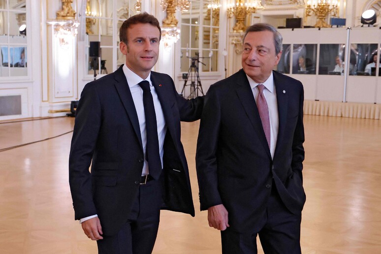 Macron e Draghi © ANSA/AFP