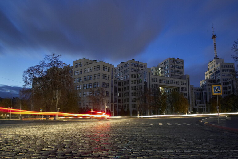 Kiev alle prese con il blackout d 'emergenza © ANSA/EPA