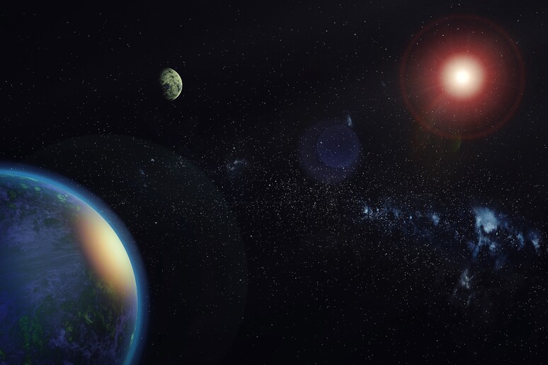 Rappresentazione artistica del sistema esoplanetario attorno alla stella GJ 1002 (Fonte: Alejandro Suárez Mascareño e Inés Bonet Márquez) - RIPRODUZIONE RISERVATA