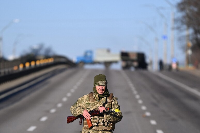 ++ Ucraina: esplosioni e spari in alcune zone di Kiev ++ © ANSA/AFP