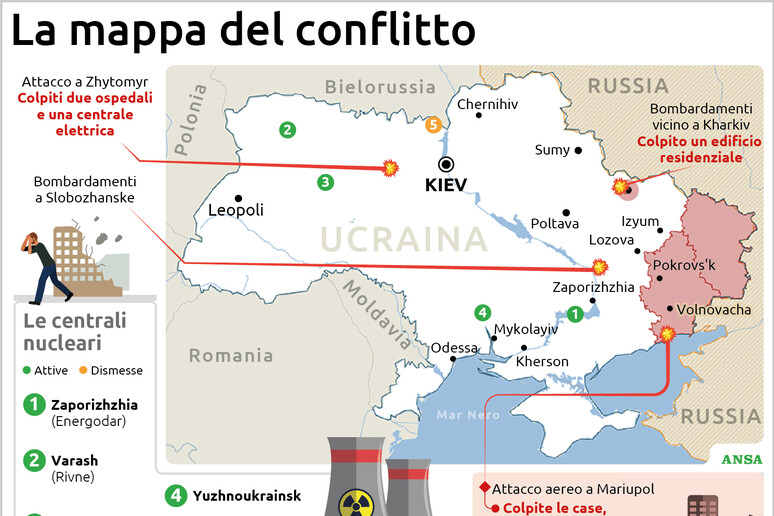 La mappa del conflitto - RIPRODUZIONE RISERVATA