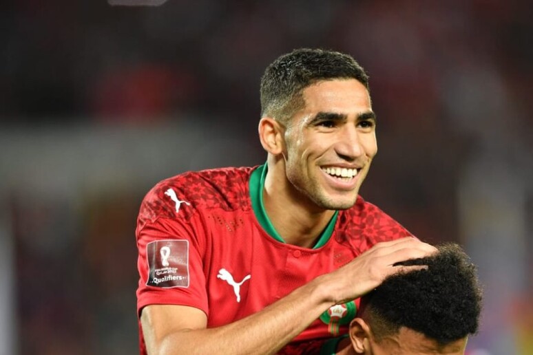 La nazionale marocchina esulta dopo il 4-1 contro il Congo -     RIPRODUZIONE RISERVATA