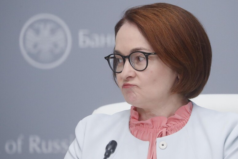 La governatrice della Banca centrale, Elvira Nabiullina - RIPRODUZIONE RISERVATA