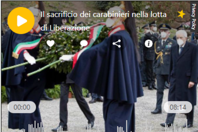Il sacrificio dei carabinieri nella lotta di Liberazione - Il podcast - RIPRODUZIONE RISERVATA
