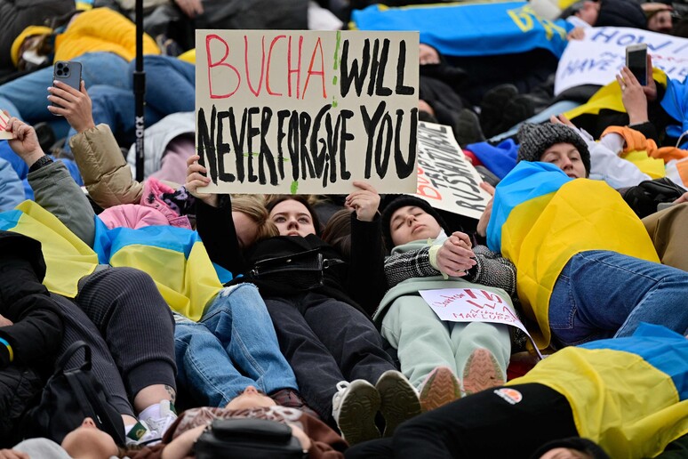 Manifestazione per la pace in Ucraina a Berlino © ANSA/AFP