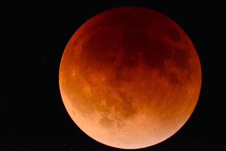 La Luna dirante un 'eclissi totale (fonte: Kerry Barbour da Pixabay) - RIPRODUZIONE RISERVATA