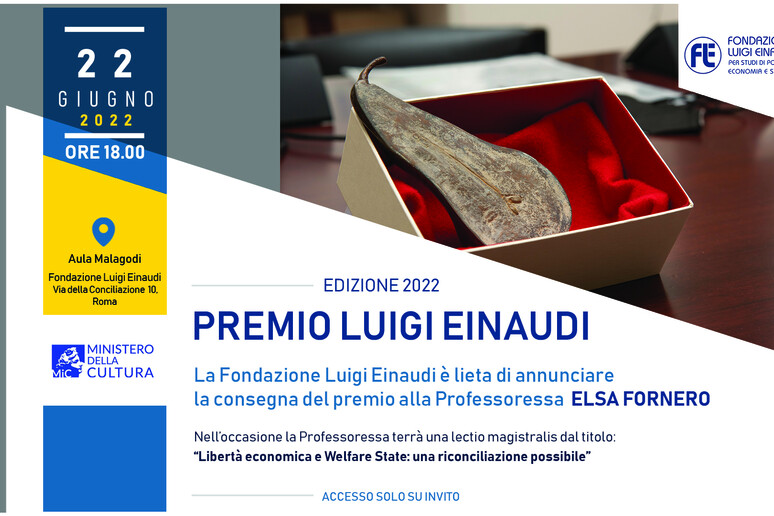 Premio Luigi Einaudi - RIPRODUZIONE RISERVATA
