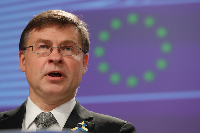 Il vicepresidente della Commissione Ue Valdis Dombrovskis © ANSA/EPA