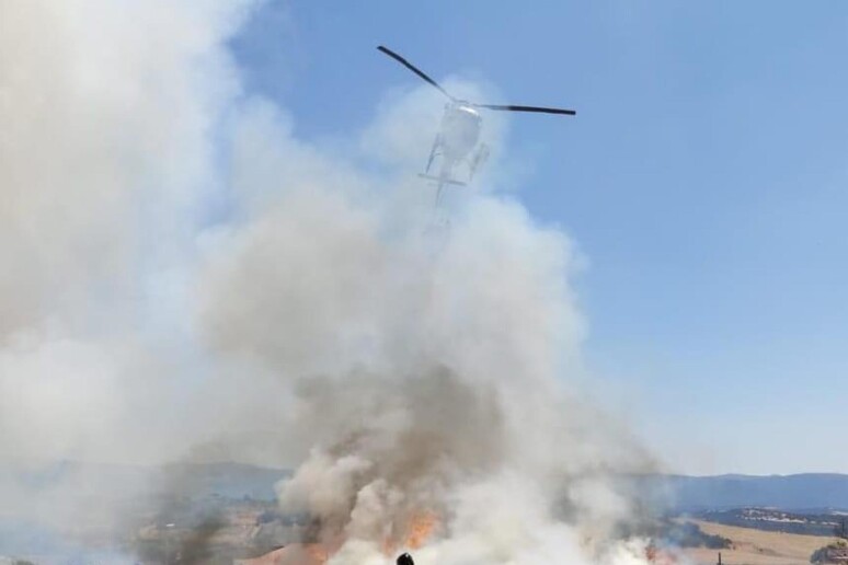 Incendio a Berchidda - RIPRODUZIONE RISERVATA
