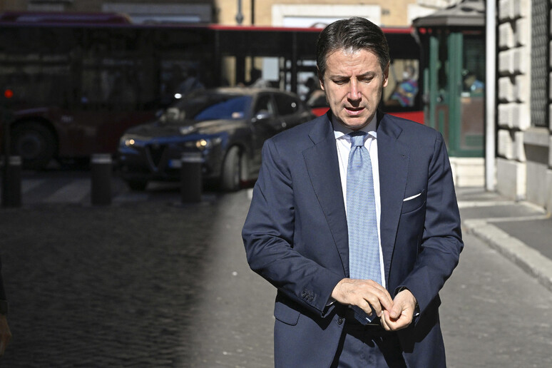 Il leader del M5s Giuseppe Conte - RIPRODUZIONE RISERVATA