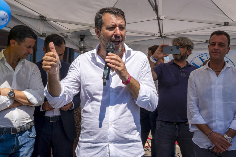 Elezioni: Matteo Salvini in campagna elettorale a Messina - RIPRODUZIONE RISERVATA