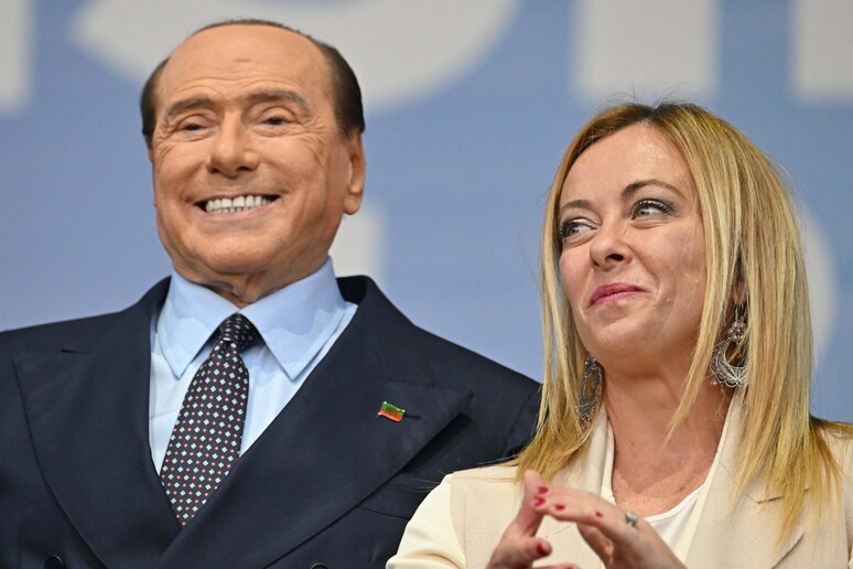 Berlusconi-Meloni in una foto di archivio © ANSA/AFP