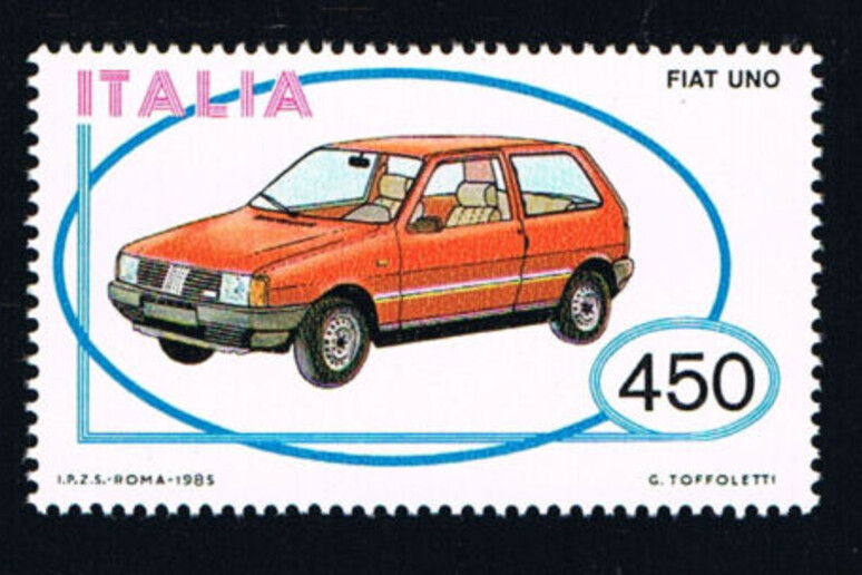 Fiat Uno - Il francobollo - RIPRODUZIONE RISERVATA