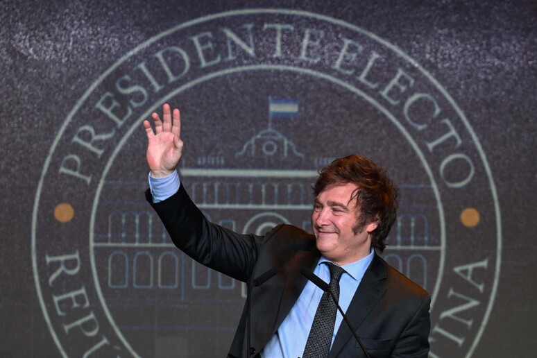 Il presidente eletto dell 'Argentina, Javier Milei © ANSA/AFP