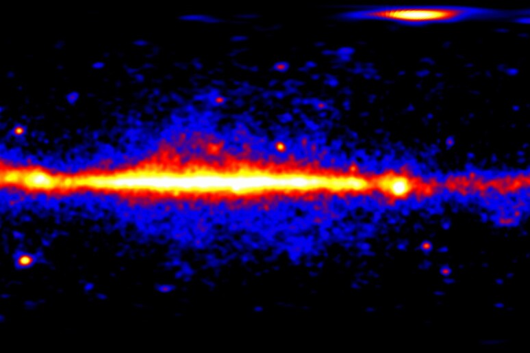 L’Universo visto nei raggi gamma da Fermi (fonte: NASA’s Goddard Space Flight Center and NASA/DOE/LA -     RIPRODUZIONE RISERVATA