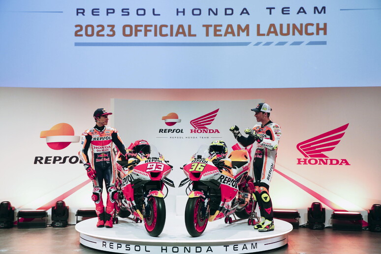 La presentazione della nuova Honda per il mondiale della MotoGp © ANSA/EPA