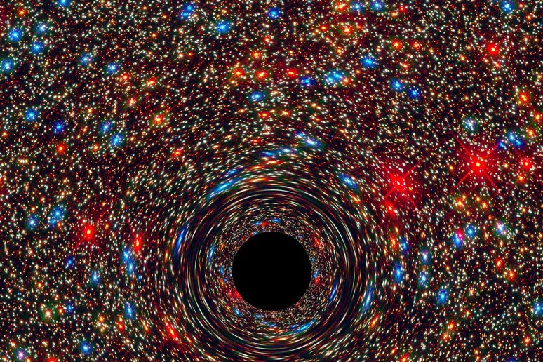 The evaporation of the black holes formed in the early moments of the universe 's life could explain the elusive nature of dark matter (credit: NASA, ESA, and D. Coe, J. Anderson, and R. van der Marel (STScI)) - RIPRODUZIONE RISERVATA