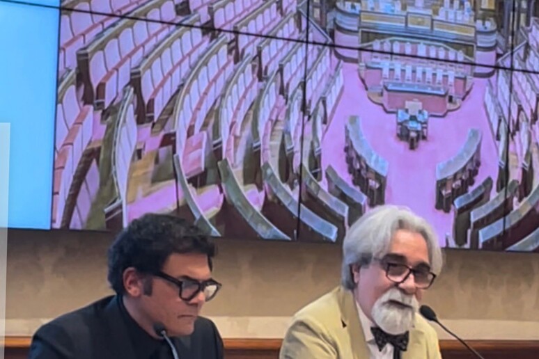 Sergio Cerruti (Afi) e il maestro Vessicchio durante la conferenza in Senato - RIPRODUZIONE RISERVATA