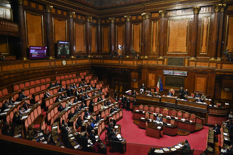 Il voto in Senato delle mozioni sul 25 aprile - RIPRODUZIONE RISERVATA