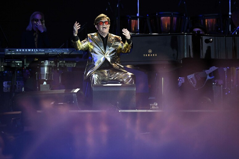 Il concerto di addio di Elton John al festival di Glastonbury © ANSA/AFP