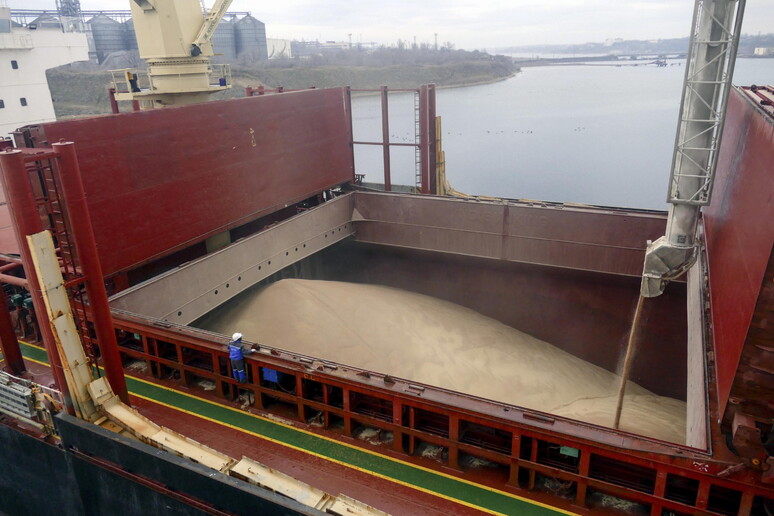 Nave carica di grano a Odessa © ANSA/EPA