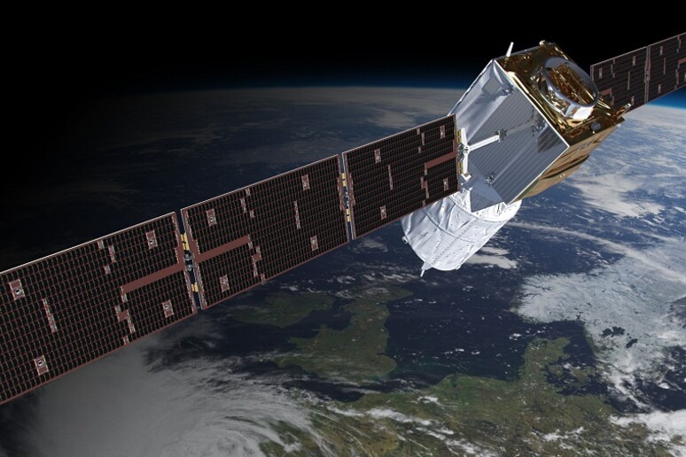 Rappresentazione artistica del satellite Aeolus (fonte: ESA/ATG medialab) - RIPRODUZIONE RISERVATA