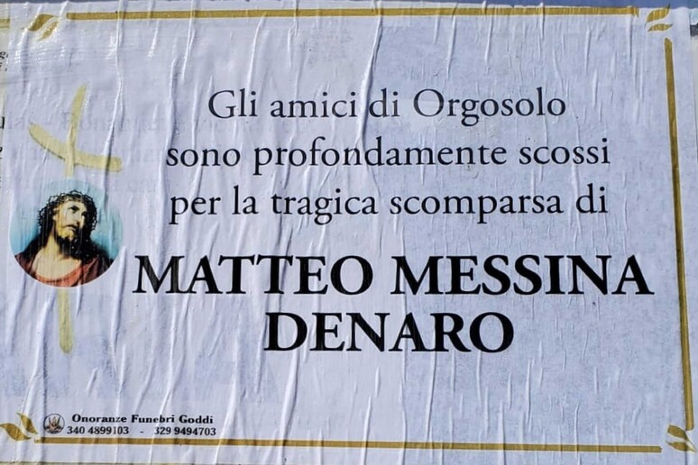 Un manifesto funebre per Matteo Messina Denaro - RIPRODUZIONE RISERVATA