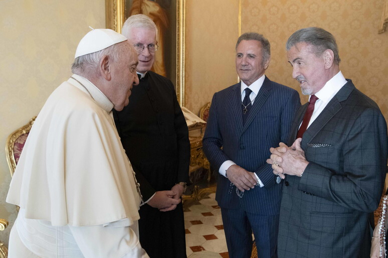 Papa Francesco riceve in Vaticano Sylvester Stallone