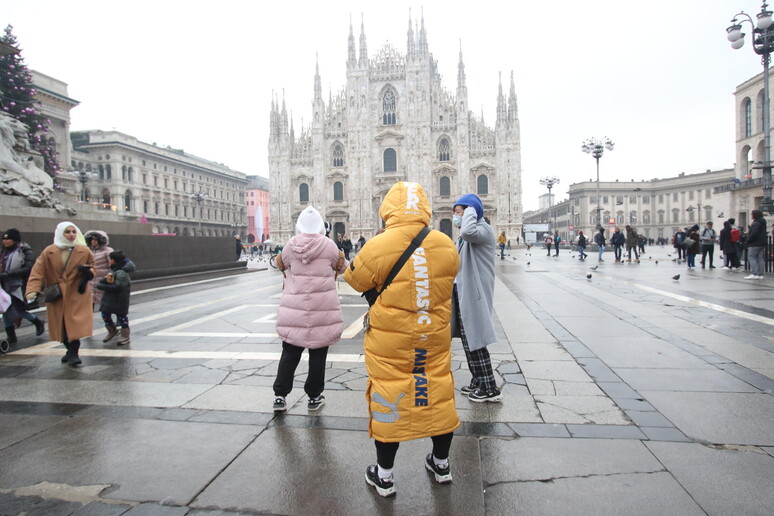 Freddo e gelo a Milano in una immagine di archivio -     RIPRODUZIONE RISERVATA